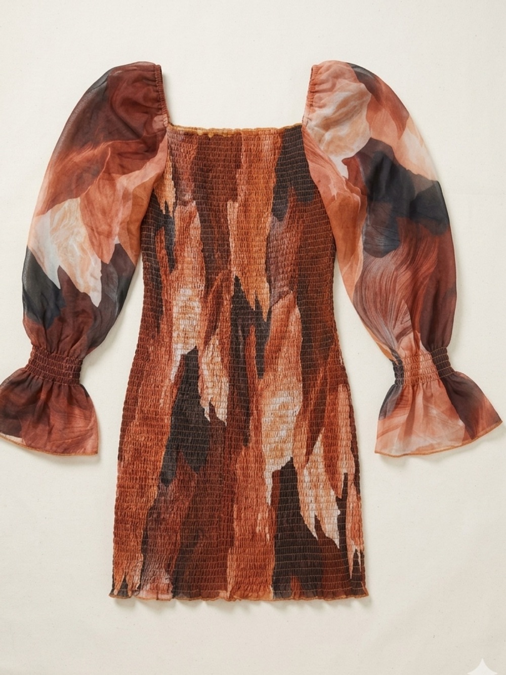 Puff-Sleeve  Dress